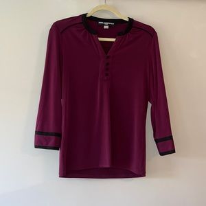 Karl Lagerfeld purple and black chic blouse